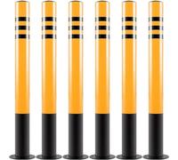 MYUYEE Cono Stradale Pali di delimitazione del Traffico in Ferro palo di delimitazione Giallo con Base barriera di Sicurezza per Il parcheggio in Aree ad Alto,Giallo-H75cm 6 Pezzi