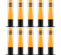 MYUYEE Cono Stradale Pali di delimitazione del Traffico in Ferro palo di delimitazione Giallo con Base barriera di Sicurezza per Il parcheggio in Aree ad Alto,Giallo-H75cm 10pz