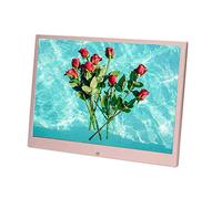 MYUYEE Cornice Digitale Full HD da 13,3 Pollici - Display IPS 1366X768, Design Ultrasottile, con Telecomando, Lettore Musicale E Video Integrato, Calendario, Oro Rosa.