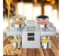 MYUYEE Estrattore per Olio A Pressa, Pressa Elettrica Automatica per Olio A Caldo E A Freddo per Uso Domestico E Commerciale, Pressa per Olio di Semi E Frutta Secca da 2400 W, I