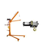 MYUYEE Gru Mobile Manuale/elettrica Gru Portatile Pieghevole di Piccole Dimensioni paranco di Sollevamento Domestico Montato su Veicolo,12v 200kg