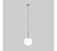 MYUYEE Lampada A Sospensione Singola per Camera da Letto Nordica, Testiera, Sala da Pranzo, Studio, Isola della Cucina - Lampada in Vetro Bianco Latte(Stile A)(Stile A)