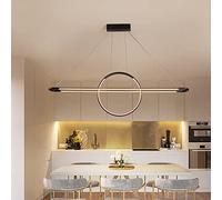 MYUYEE Lampadario Nordico da 56 W con Dimmer Lineare per Isola Cucina, Illuminazione da Ufficio, Lampada A Sospensione A 1 Anello per Tavolo da Biliardo in Soggiorno, (Un)(Un)