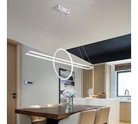 MYUYEE Lampadario Nordico da 56 W con Dimmer Lineare per Isola Cucina, Illuminazione da Ufficio, Lampada A Sospensione A 1 Anello per Tavolo da Biliardo in Soggiorno, (B)(B)