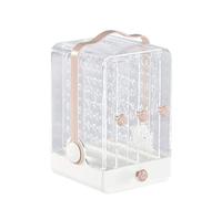 MYUYEE Portagioielliscatola Portagioielli Organizzatore per Gioielli Espositore per Gioielli Trasparente con Cassetti Organizzatore per Gioielli per Orecchini, Bracciali, Collan(A-13X12,8X21,5Cm)