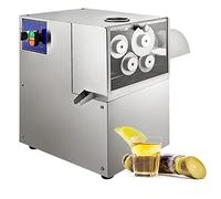 MYUYEE Pressa Elettrica per Canna da Zucchero con 3 Rulli in Acciaio Inossidabile, capacità di 550 Libbre/Ora, Macchina per Spremitura della Canna da Zucchero con Sportello Tras