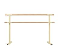MYUYEE Sbarra da Balletto Portatile Doppia Sbarra da Balletto ad Altezza Fissa per Piccoli spazi con Base Antiscivolo per Palestra di Stretching,Bianco-150 cm/59 Pollici