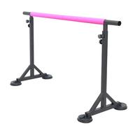 MYUYEE Sbarra da Danza Classica in Acciaio da Pavimento Altezza Regolabile da 315 a 456 Pollici Sbarra da Danza Classica Portatile per Palestra Domestica,Rosa - 150 cm/59 Pollici