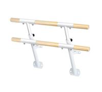 MYUYEE Sbarra per Balletto Doppia Sbarra per Balletto Asta Elastica Regolabile 70-115 cm Fissa per Allenamento Fitness e Danza per Studio di Danza a casa,Bianco-100cm