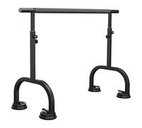 MYUYEE Sbarra per Danza Classica Portatile Tubo in Acciaio con Ventosa palo per Danza Classica Leggero Indipendente e Regolabile per Adulti e Bambini,Nero-1,5 m