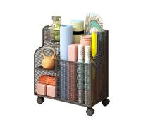 MYUYEE Tennis Racket Holder Cart, Mobile Storage Rack for Badminton And Tennis, Large Capacity Stand for Home And Club Use(Black)