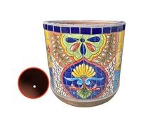 MYUYEE Vasi per Piante con Fori di drenaggio Grandi fioriere da 139 Pollici per Piante da Interno vasi per Fiori in Ceramica Fatti a Mano con Mosaico Decorazione,Blu