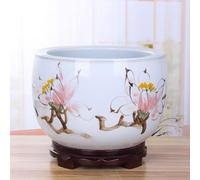 MYUYEE Vaso Cinese in Ceramica per narcisi Vaso Cinese vasi in Ceramica per Piante Vaso per Piante grasse Non poroso Ciotola in Ceramica per ninfee vasi per Fiori,Un