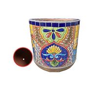 MYUYEE Vaso da Fiori Classico colorato Dipinto a Mano Vaso in Ceramica Grande Vaso da Fiori Vaso da Fiori Europeo Decorazione da Giardino Balcone Vaso da Bonsai,K-34 * 35CM
