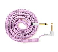 MyVolts Candycord - Cavo audio speciale per chitarra, da jack mono dritto grande a jack mono ad angolo grande, riccio, da 100 cm a 200 cm, colore viola gelatina