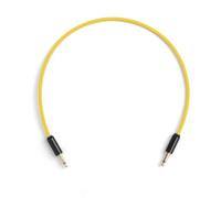 MyVolts Halo 30 - Cavo patch di alta qualità per sintetizzatori modulari, confezione da 2, jack mono da 3,5 mm, dritto, placcato oro, 30 cm, con display LED bicolore, colore: Giallo