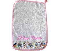 MyVorrei Asciugamano Salvietta per Asilo | in Spugna Cotone | cm 35x52 con asola | Personalizzabile con Nome