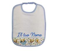 MyVorrei Bavaglio per Asilo con elastico | in Spugna Cotone 100% | cm 26x35 | Personalizzabile con Nome