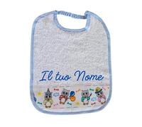 MyVorrei Bavaglio per Asilo con elastico | in Spugna Cotone 100% | cm 26x35 | Personalizzabile con Nome