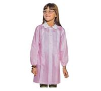 MyVorrei Grembiule Asilo Unisex Quadretto Rosa Taglia da 3 4 5 6 Anni Personalizzabile con Ricamo Punto Catenella e Punto Sodo