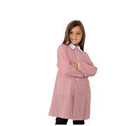 MyVorrei Grembiule Asilo Unisex Quadretto Rosso Taglia da 3 4 5 6 Anni Personalizzabile con Ricamo Punto Catenella e Punto Sodo