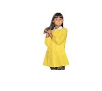 MyVorrei Grembiule Asilo Unisex Tinta Unita Giallo Taglia da 3 4 5 6 Anni Personalizzabile con Ricamo Punto Catenella e Punto Sodo