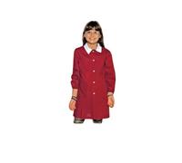 MyVorrei Grembiule Asilo Unisex TintaUnita Vermiglio Taglia da 3 4 5 6 Anni Personalizzabile con Ricamo Punto Catenella e Punto Sodo