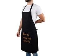 MyVorrei Grembiule Uomo Nero da Cucina | Idea Regalo | Personalizzabile con Nome Frase | in Policotone