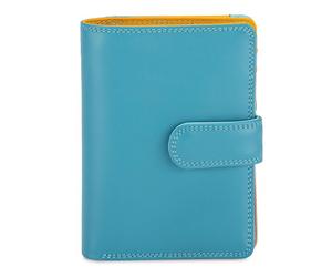 Mywalit Portafoglio a scatto medio in pelle 13 cm blu