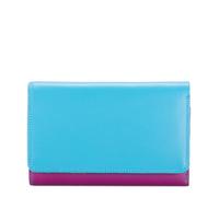 mywalit portafoglio di pelle medium tri-fold w/outer zip purse - 363-177 - mare