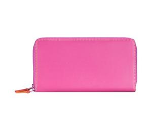 Mywalit Portafoglio grande in pelle con doppia zip 18 cm rosa