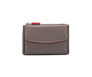 Mywalit Portafoglio Protezione RFID Vera Pelle 14 cm grigio
