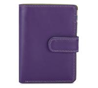 Mywalit Portafoglio a scatto medio in pelle 13 cm viola