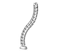 mywall Passacavi HZ44SL con lunghezza fino a 730 mm, gestione cavi per scrivanie con fissaggio a vite, canalina per cavi circolare, sistema a 2 canali con struttura a vortice modulare