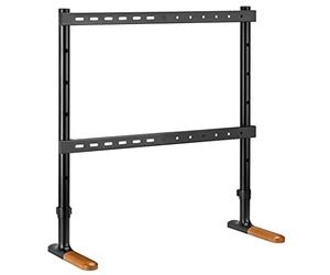mywall Supporto TV HT26L, supporto TV per schermi 49-75 pollici, supporto per TV con effetto legno e cuscinetti antiscivolo, supporto universale per TV con carico fino a 40 kg