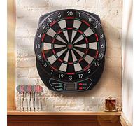 MYXJX Bersaglio per Freccette, Bersagli for Freccette digitali con Punta Morbida da 17" 21 Giochi e 65 Varianti Display LED, tabellone segnapunti, interfaccia Pulsanti Facile Usare