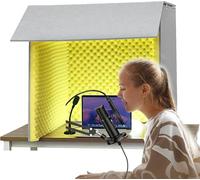 MYXJX Cabina vocale, Cabina di Isolamento for Microfono a cubo, 80 x 80 cm, for Home Studio, Registrazione Musicale, podcasting, trattamenti acustici(Yellow)