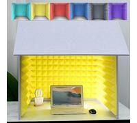 MYXJX Cabina vocale, Schermo Isolante, Cabina Acustica Portatile, Cabina di Isolamento for Microfono a cubo, for Home Studio, Registrazione Musicale, podcasting, trattamenti acustici(Yellow)