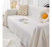 MYXJX copridivano, Copridivani grandi for divani componibili 1, 2, 3 e 4 posti con protezione for mobili a forma di L(White,180x130cm)
