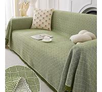 MYXJX copridivano, Copridivani grandi for divani componibili 1, 2, 3 e 4 posti con protezione for mobili a forma di L(Green,180x230cm)