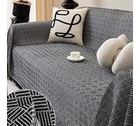 MYXJX copridivano, Copridivani grandi for divani componibili 1, 2, 3 e 4 posti con protezione for mobili a forma di L(Black,180x340cm)