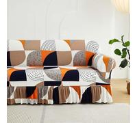 MYXJX copridivano, Copridivano elastico con tessuto antiscivolo in spandex for divano da 1 a 4 posti, elegante design della gonna(C,2 Seater/57 72in)