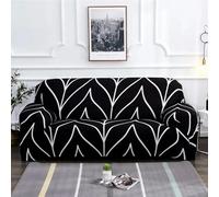 MYXJX copridivano, Copridivano multi-persona con stampa alla moda, federe antipolvere, design elastico antiscivolo for la casa(Black Strips,145 185cm 2 Seater)