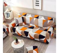 MYXJX copridivano, Copridivano multi-persona con stampa alla moda, federe antipolvere, design elastico antiscivolo for la casa(Geometry,190 230cm 3 Seater)