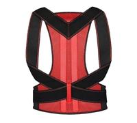 MYXJX Correttore posturale for la schiena e la vita, regolabile, cintura di correzione della gobba, cintura di supporto for la schiena(Red,XXL)