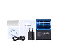 MYXJX creatore di etichette, Mini stampante portatile Bluetooth 58 mm 2 pollici for ricevute wireless POS PC tascabile for banconote(1Pinter Add 1Rolls)