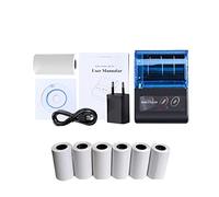 MYXJX creatore di etichette, Mini stampante portatile Bluetooth 58 mm 2 pollici for ricevute wireless POS PC tascabile for banconote(1Pinter Add 7Rolls)