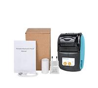 MYXJX creatore di etichette, Mini stampante portatile Bluetooth for di fatture mobile for piccole imprese 58 mm ricevute wireless(Blue Printer)