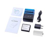 MYXJX creatore di etichette, Mini stampante portatile wireless for ricevute da 58 mm, mobile Bluetooth for casa, ufficio, computer, stampanti termiche(Blu)