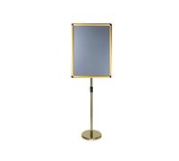 MYXJX espositore per cartelli, Telaio Aperto a Scatto in Alluminio con Angolo di Sicurezza 9,6 * 13,5 Pollici Bianco(Golden,45 * 62.4cm)